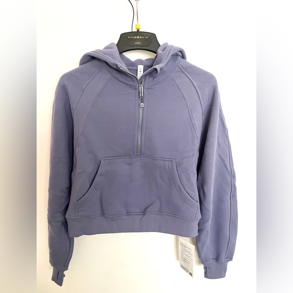 Lululemon oversized scuba half zip in Peri Purple color.